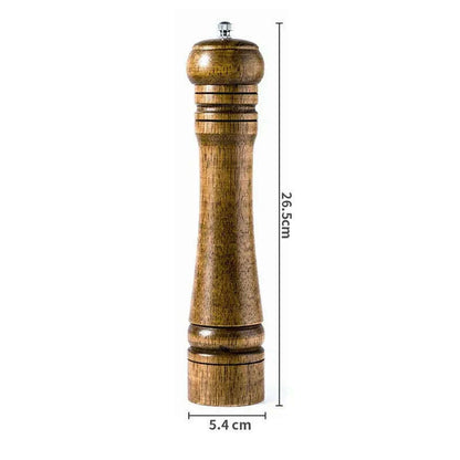 Classical Oak Wood Pepper Spice Mill Grinder Set Handheld Seasoning Adjustable Mills Grinder Ceramic Grinding Core Tools Set
