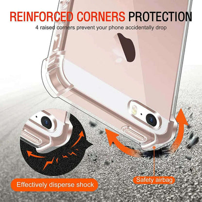 Clear Case For iPhone 5 5s SE 2016 SE 2022 Thick Shockproof Soft Silicone Phone Cover for iPhone 14 Pro 13 12 11 X XS Max 6 7 8