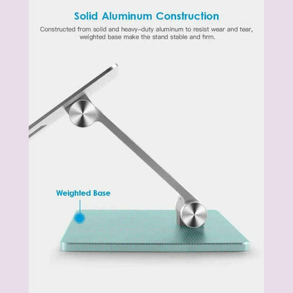 CMAOS Aluminium Alloy Phone Holder Stand Mobile Smartphone Support Tablet Desk Portable Metal Cell Phone Holder for iPhone iPad