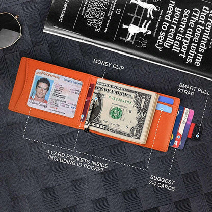 DIENQI Carbon Fiber Rfid Slim Card Luxury Wallet Money Bag Men's Wallet Bifold Billfold