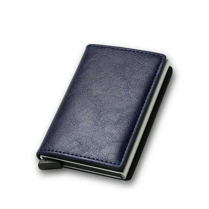 DIENQI Carbon Rfid Wallet Male Money Card Holder Pocket Mini Slim Wallet Women Men Smart Purses Automatic Pop Up Valet Walet