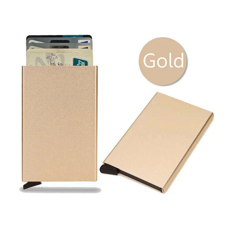DIENQI Carbon Rfid Wallet Male Money Card Holder Pocket Mini Slim Wallet Women Men Smart Purses Automatic Pop Up Valet Walet