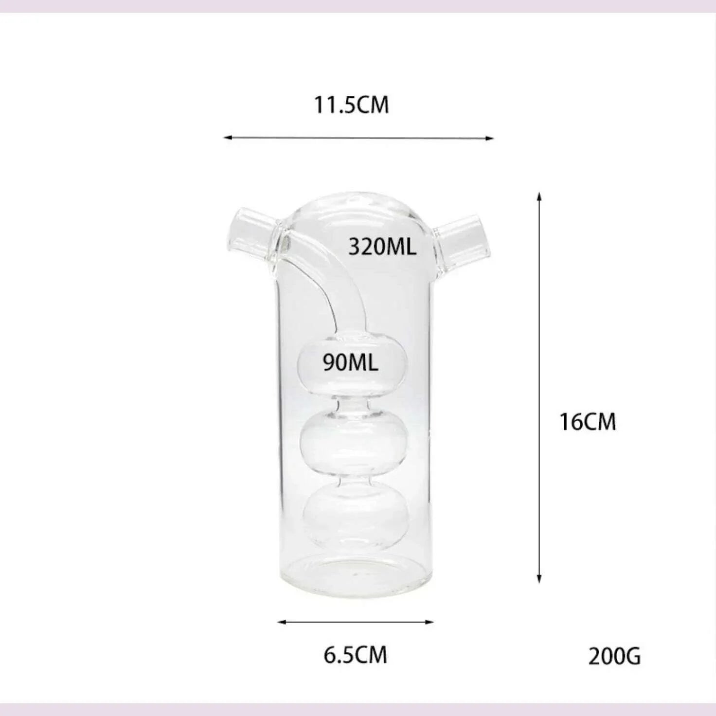 Double Layer Sauce Oil Bottle 2 In 1 Vinegar Glass Bottle Condiment Seasoning Sealed Kitchen Storage Bottles Jars