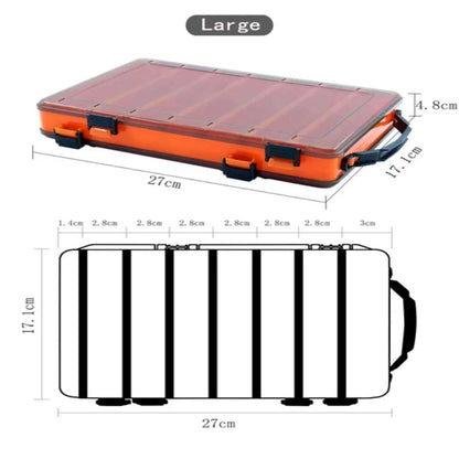 Double-sided Lure Box Double-layer Tool Box Hard Bait Box  Accessories Box Wooden Shrimp Box Minnow Pencil Fish Lure Box