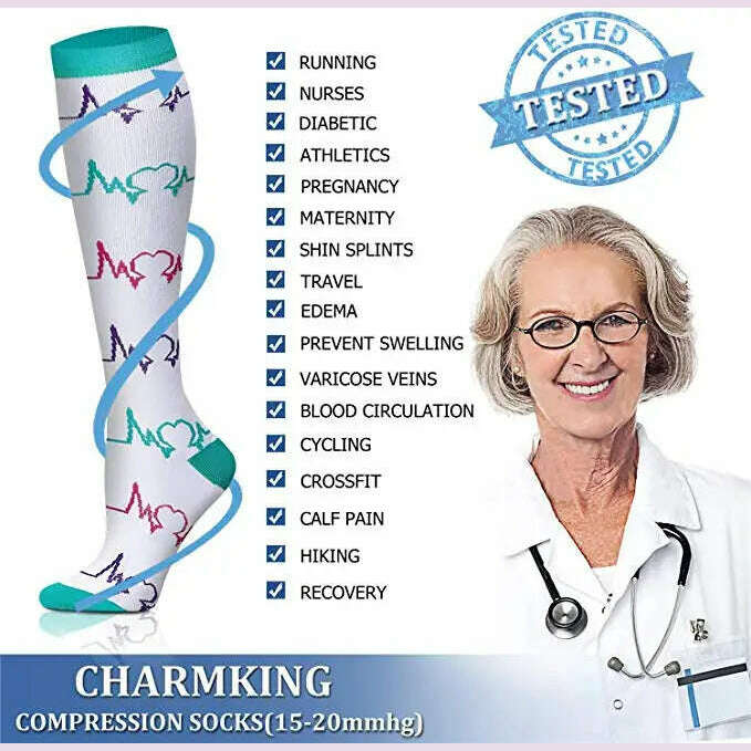 Dropship Compression Stockings Batch Socks Varicose Veins Nurse Socks Football Running Men Women Outdoor Sports Socks Unisex