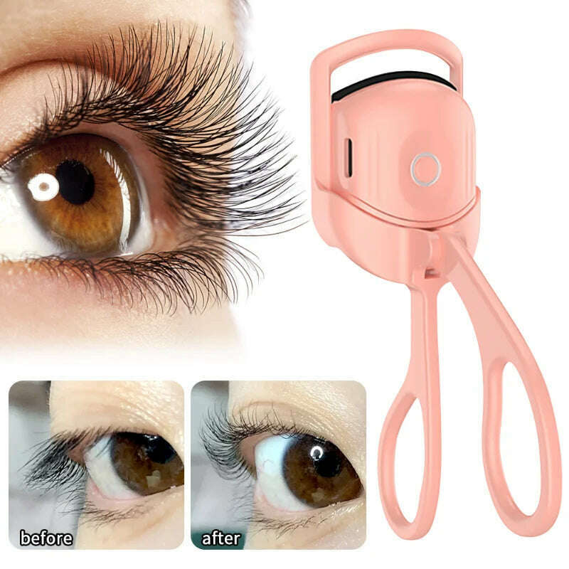 Electric Heated Eyelash Curler Professional Electric Temperature Control Charging Lasting Eyelash Curler Portable Lash Makeup
