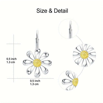 Elegant Daisy Drop Earrings, Valentine's Day Gift, Party Accessory Anniversary Party, Jewelry, Niche Style Hot List, Bestselling