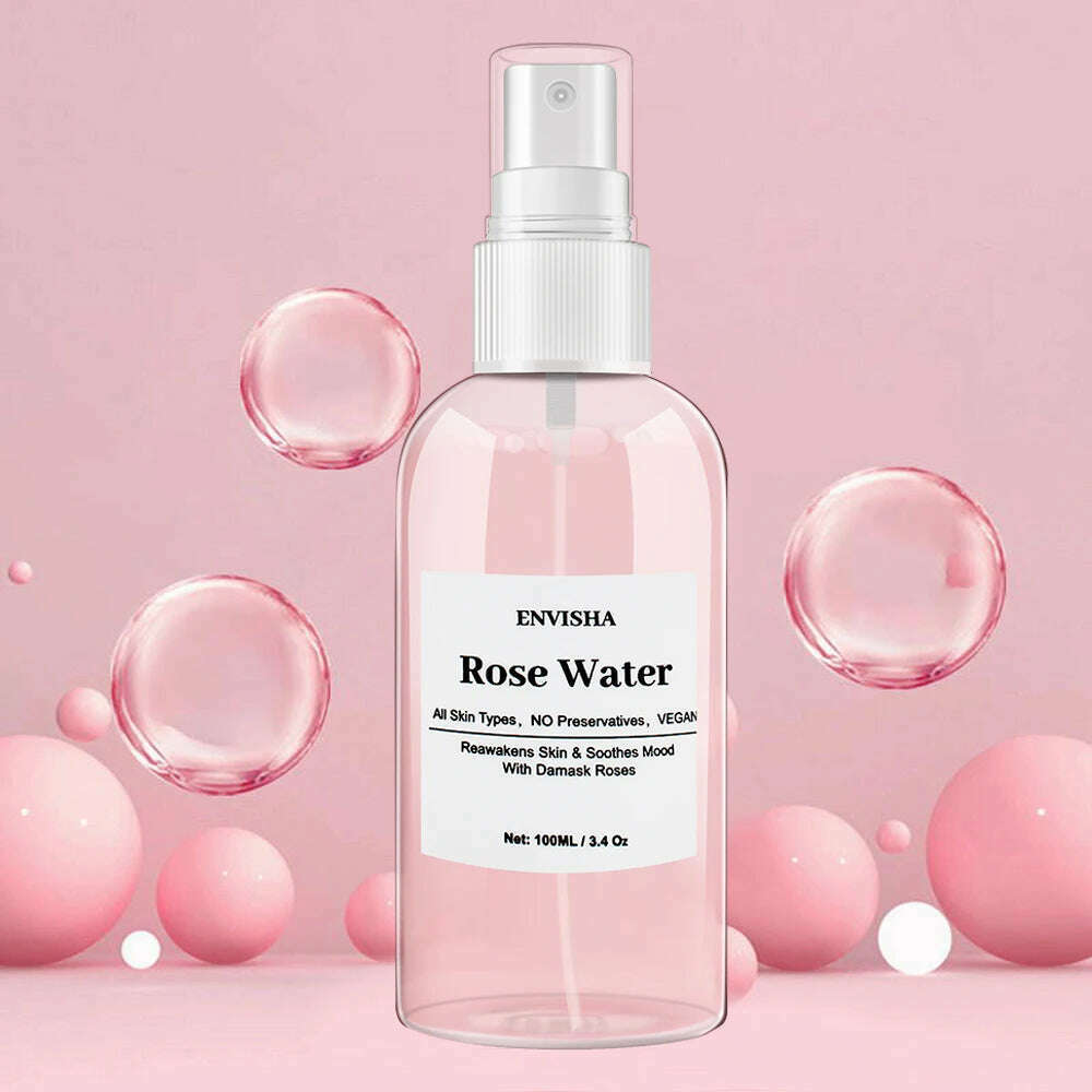 ENVISHA Natural Rose Face Toner Facial Skin Care Anti-wrinkle Moisturizing Oil Control Whitening Shrink Pores Makeup Remover