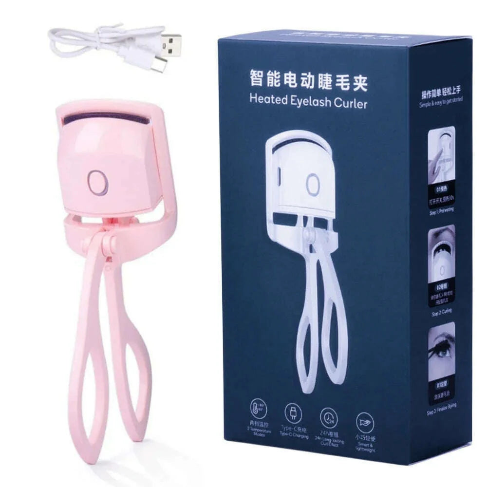Eyelash Curler Electric Heated Comb Eye Lash Perm Long Lasting Eyelashes Curls Thermal Eyelash Curler Portable Makeup Tools