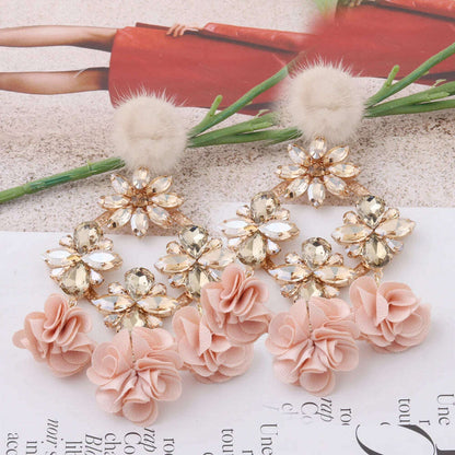 Fashion Big Earrings Metal Dangle Bohemian Eye Tassel Earrings Crystal Large Retro Long Brinco Ear Oorbellen Jewelry Wholesale
