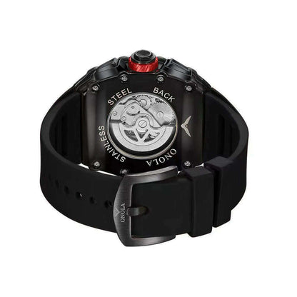 Fashion Men's Watch ONOLA Unique Design Multi-functional Automatic Mechanical Watches Men's Tape Waterproof Wristwatch