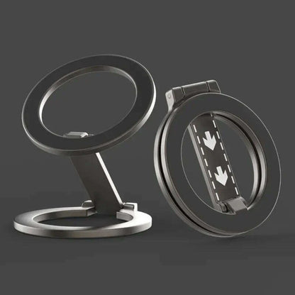 Foldable Double-Sided Magnetic Phone Ring Holder for MagSafe Kickstand Magnet Grip for iPhone 16 15 14 Huawei Phone Stand Holder