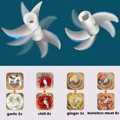 Food Grinder Electric Ginger Garlic Chopper Usb Rechargeable Mini Portable Fruit Food Grinder Onion Chopper