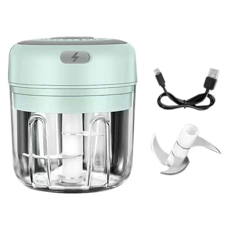 Food Grinder Electric Ginger Garlic Chopper Usb Rechargeable Mini Portable Fruit Food Grinder Onion Chopper