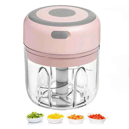 Food Grinder Electric Ginger Garlic Chopper Usb Rechargeable Mini Portable Fruit Food Grinder Onion Chopper