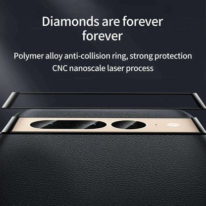 Genuine Cowhide Leather Phone Case for Google Pixel 9 Pro XL 8 7 6 Pro 7A 6A Luxury Plating Shockproof Full Protection Cover