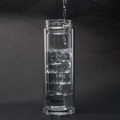 GIANXI Double-layer Glass Cup Heat-resistant Water Cups With Tea Drain Filter Office Large Capacity Glasses Drinkware