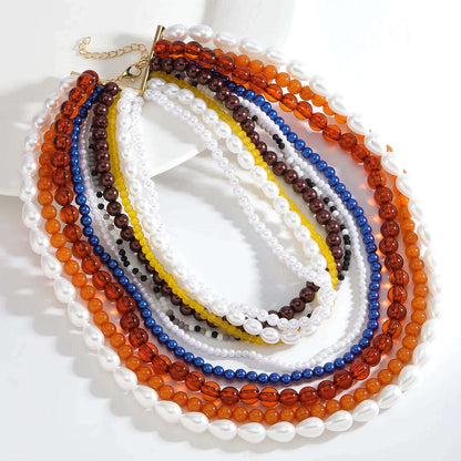 Girlgo-Multilayer Pearl Necklace, Luxury Jewelry Sets, Sweater Chain, Your Beauty in Various Occasions, Trendy