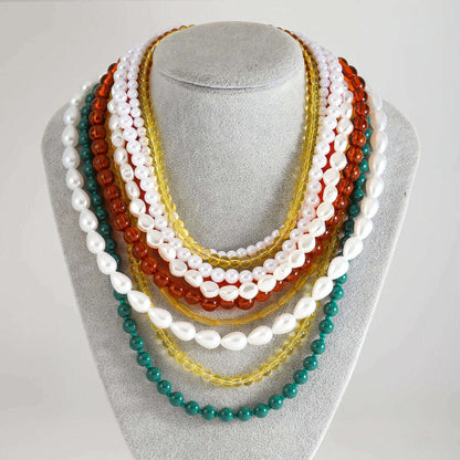 Girlgo-Multilayer Pearl Necklace, Luxury Jewelry Sets, Sweater Chain, Your Beauty in Various Occasions, Trendy
