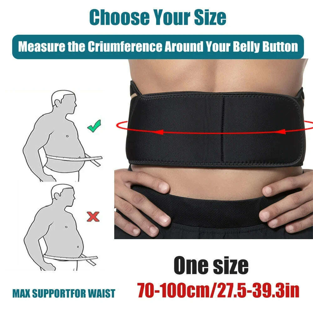 GOMOREON Back Brace - Copper Infused Lower Lumbar Support Belt. Relief for Muscle & Ligament Strain, Arthritis- Fits Men & Women