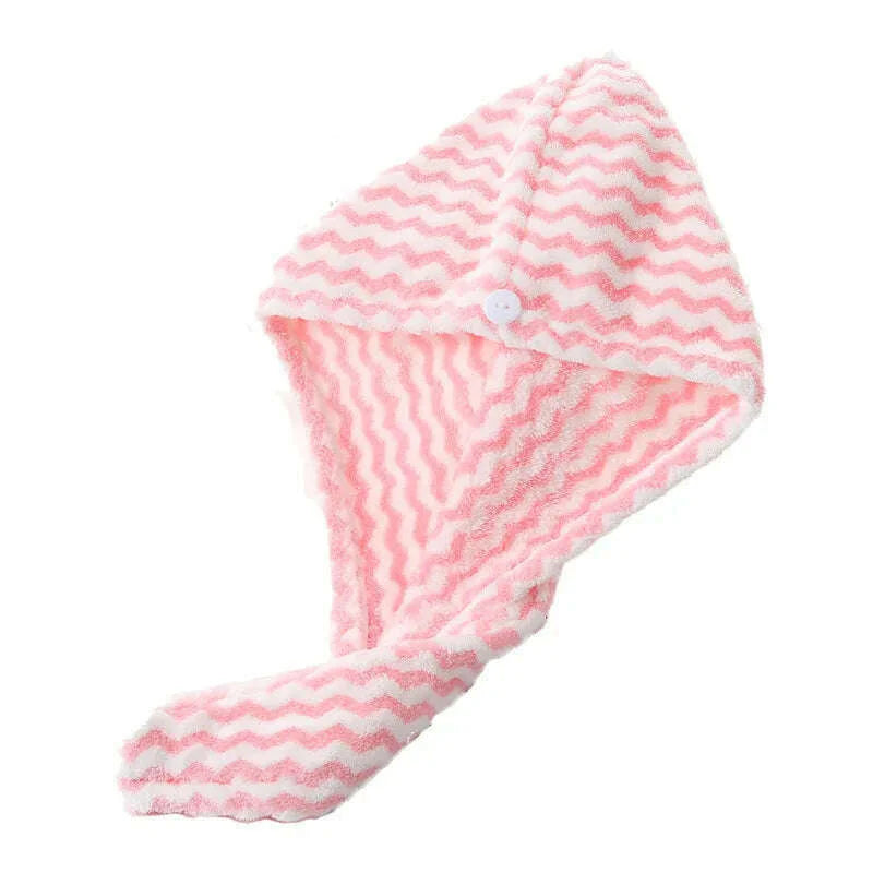 Hair Towels Bath Head Bamboo Charcoal Fiber Turban Wrap Quick Dry Anti-Frizz Hair Towels For Drying Hair Women Girls Bathroom