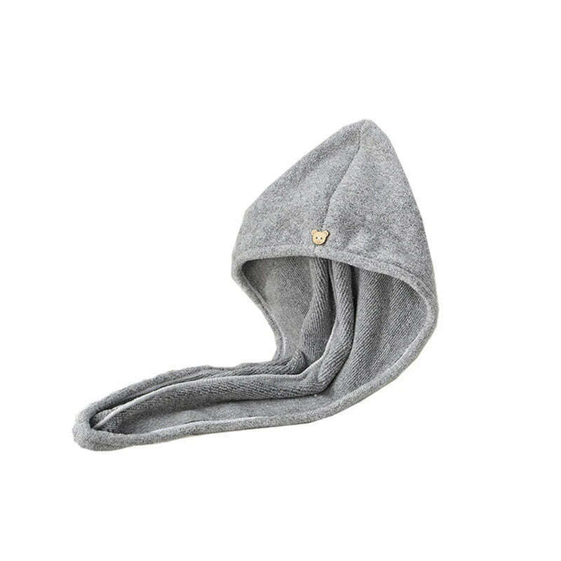 Hair Towels Bath Head Bamboo Charcoal Fiber Turban Wrap Quick Dry Anti-Frizz Hair Towels For Drying Hair Women Girls Bathroom