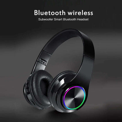 Headsets Gamer Headphones Blutooth Surround Sound Stereo Wireless Earphone USB With MicroPhone Colourful Light PC Laptop Headset