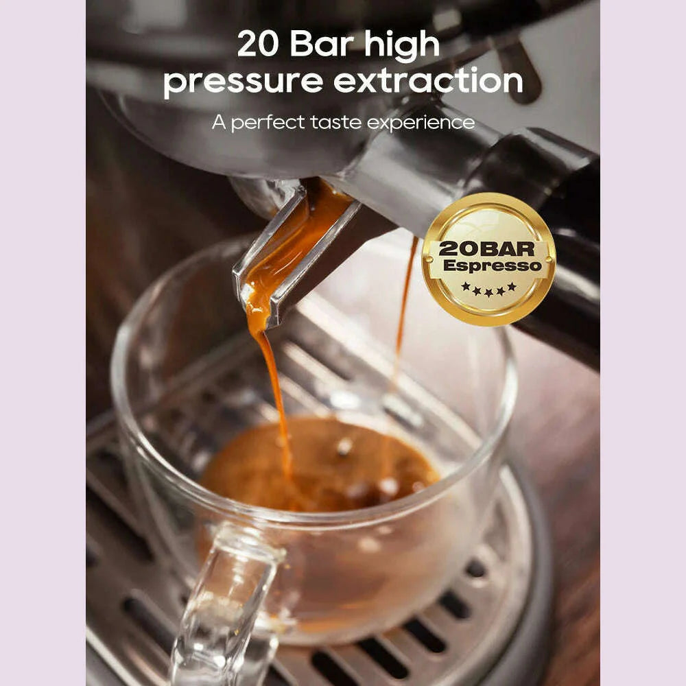 HiBREW 20Bar Semi Automatic Espresso Coffee Machine Temperature Adjustable Cold/Hot Super Slim Coffee Maker Cappuccino H10B