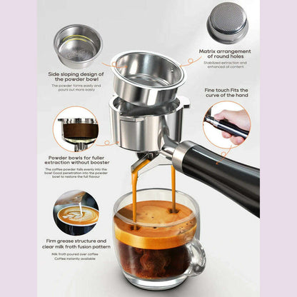 HiBREW 20Bar Semi Automatic Espresso Coffee Machine Temperature Adjustable Cold/Hot Super Slim Coffee Maker Cappuccino H10B
