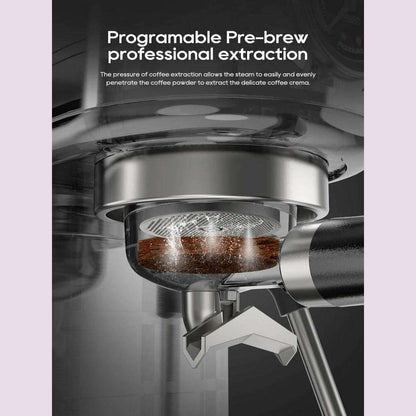 HiBREW 20Bar Semi Automatic Espresso Coffee Machine Temperature Adjustable Cold/Hot Super Slim Coffee Maker Cappuccino H10B
