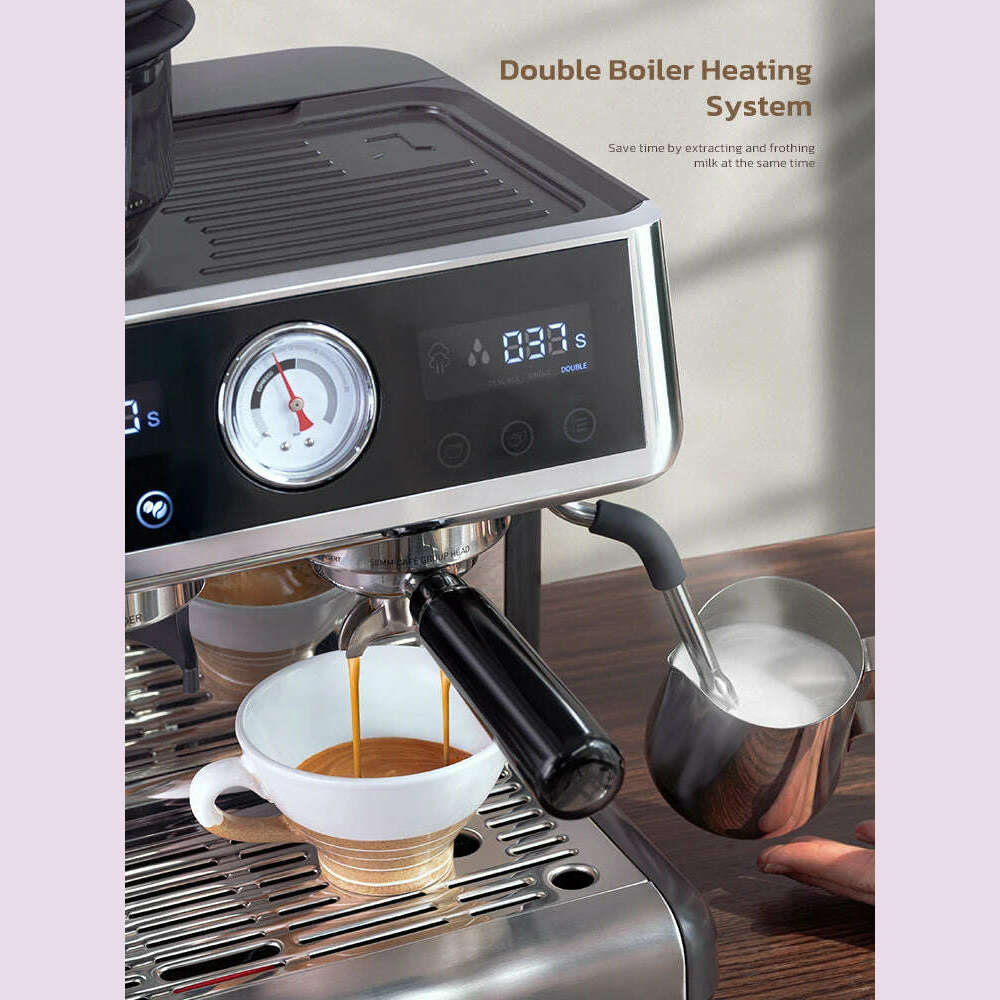 HiBREW Dual Boiler System Barista Pro 20Bar Bean to Espresso Cafetera Coffee Machine with Full Kit for Cafe Hotel Restaurant H7A