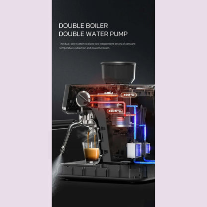 HiBREW Dual Boiler System Barista Pro 20Bar Bean to Espresso Cafetera Coffee Machine with Full Kit for Cafe Hotel Restaurant H7A