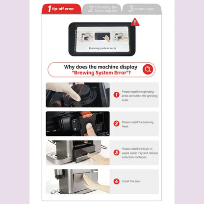 HiBREW Fully Automatic Espresso Machine Cappuccino Milk System 6 Coffee Varieties Intuitive Touch Display With Grinder H16