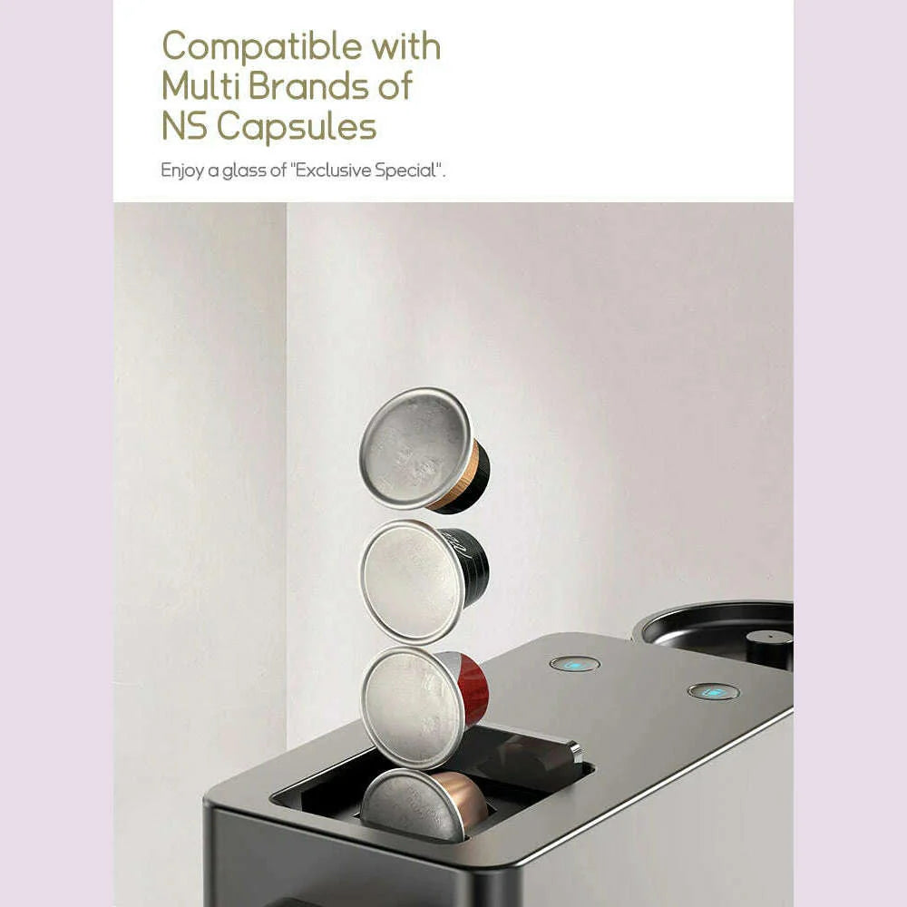 HiBREW Nes Capsule Coffee Machine Automatic Frothed Milk Cappuccino and Latte Espresso Coffee Maker H15