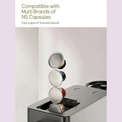 HiBREW Nes Capsule Coffee Machine Automatic Frothed Milk Cappuccino and Latte Espresso Coffee Maker H15