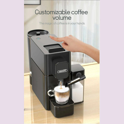 HiBREW Nes Capsule Coffee Machine Automatic Frothed Milk Cappuccino and Latte Espresso Coffee Maker H15