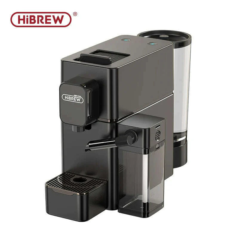 HiBREW Nes Capsule Coffee Machine Automatic Frothed Milk Cappuccino and Latte Espresso Coffee Maker H15
