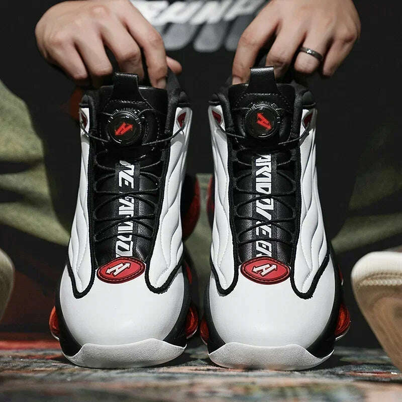 High-top Men's Basketball Shoes High Quality Sneakers Fashion High Street Sports Shoes  Air Cushioning Basketball Training Shoes
