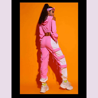 Hip Hop Dance Clothes For Adult Jazz Dance Wear Pink Dancer Outfit Designer Clothes Stage Costume Sexy DJ DS Clothing