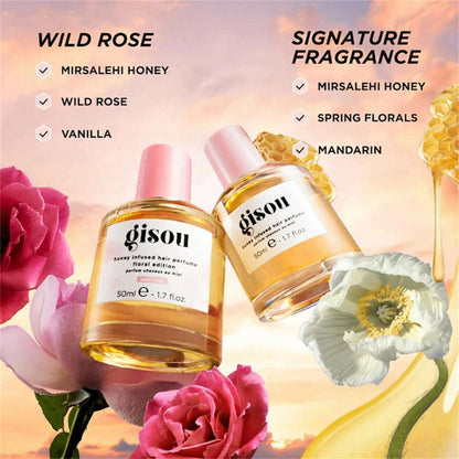 Honey Infused Hair Fragrance Spray Moisturize Dry Hair Serum Rose Nourishing Fragrance Hydrating Hair Spray 50ml