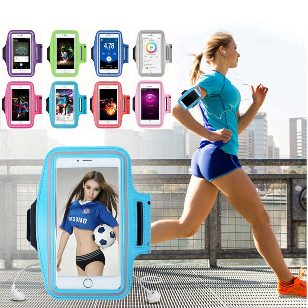 Hot 4-6.5 InchWaterproof Arms Running Bags Men Women Armbands Touch Screen Cell Phone Holder Band Phone Case Sports Accessories