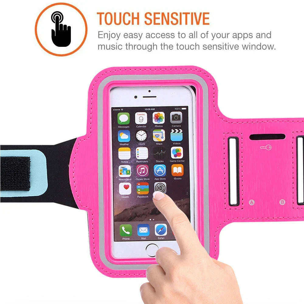 Hot 4-6.5 InchWaterproof Arms Running Bags Men Women Armbands Touch Screen Cell Phone Holder Band Phone Case Sports Accessories