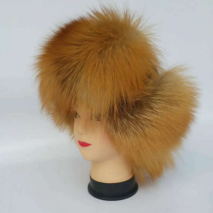 Hot high-end luxury fur hat Men's fox fur hat Lei Feng cap ear cap fur necessary hat Real fur hat 100% Sheepskin top fox hat