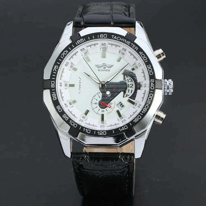 Hot Sale Winner Watches Men Sports Watches  Stainless Steel Band Auto Date Automatic Mechanical Wristwatches Small seconds Watch