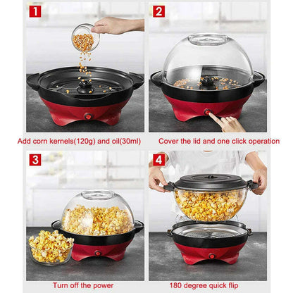 Household 850W electric popcorn machine automatic hot Pipoqueir machine Home-made Diy Popcorn Movie Snack Sonifer Popper
