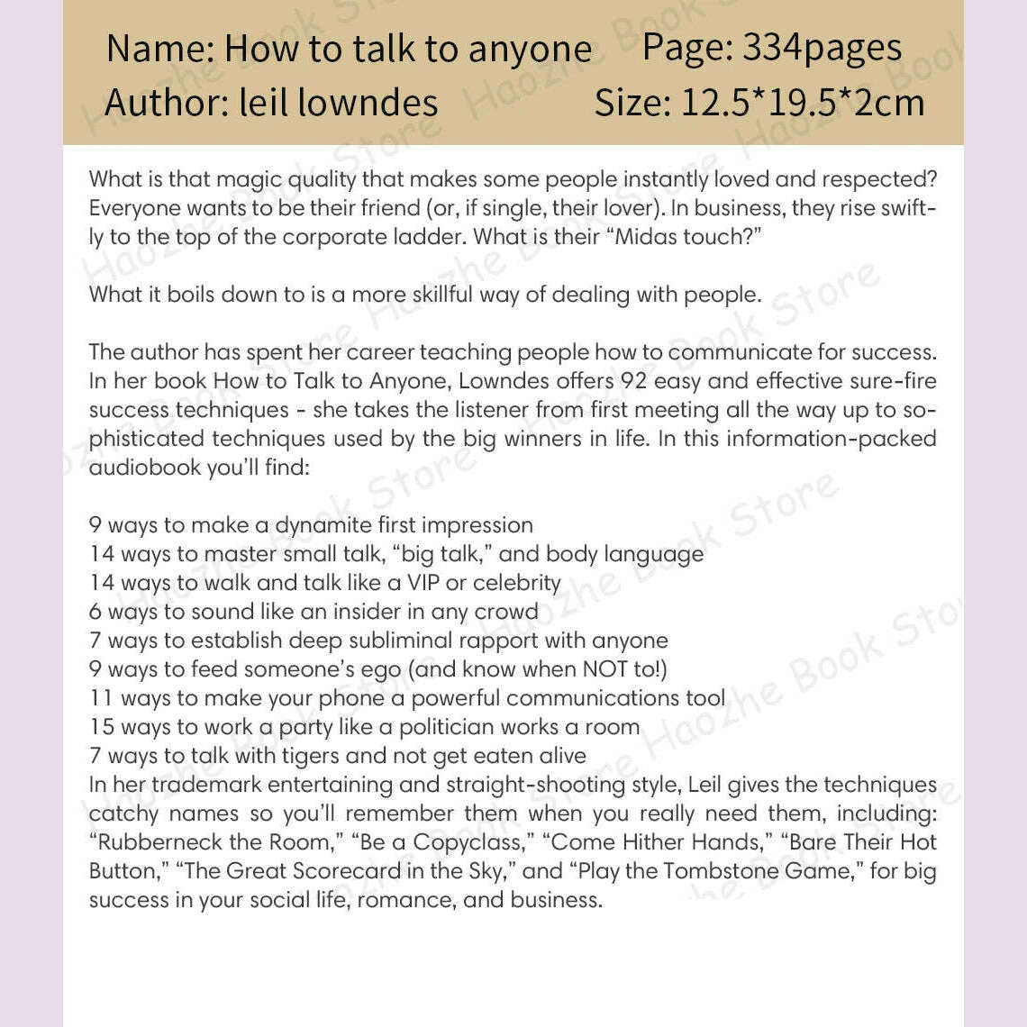 How to Talk to Anyone: 92 Little Tricks for Big Success in Relationships Communication & Social Skills English Book Paperback