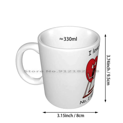 I Love You More! Ceramic Mugs Coffee Cups Milk Tea Mug Hearts Love Valentines Day Romantic Creative Trending Vintage Gift