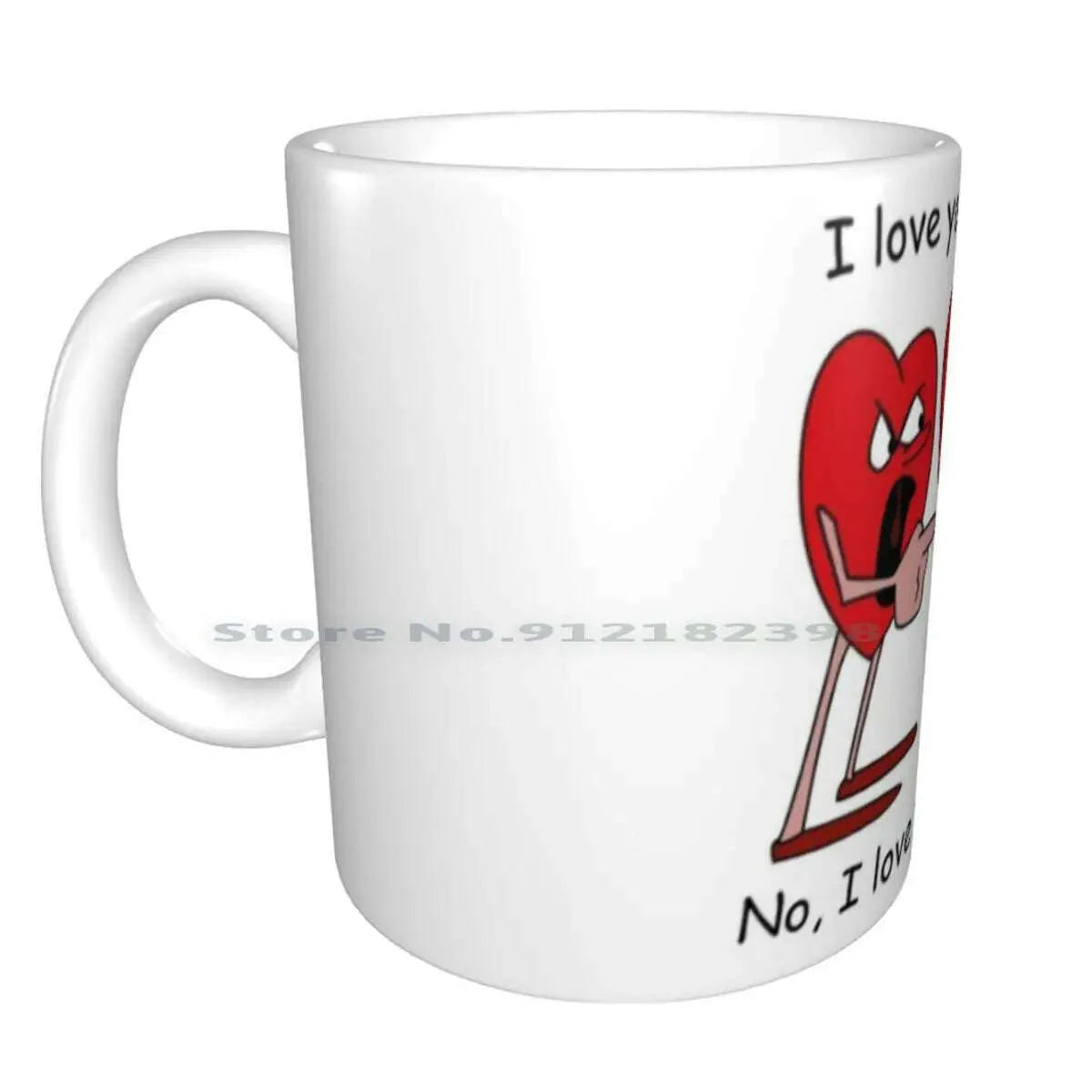 I Love You More! Ceramic Mugs Coffee Cups Milk Tea Mug Hearts Love Valentines Day Romantic Creative Trending Vintage Gift
