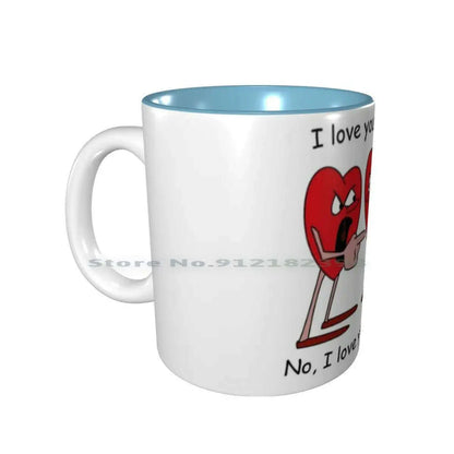 I Love You More! Ceramic Mugs Coffee Cups Milk Tea Mug Hearts Love Valentines Day Romantic Creative Trending Vintage Gift
