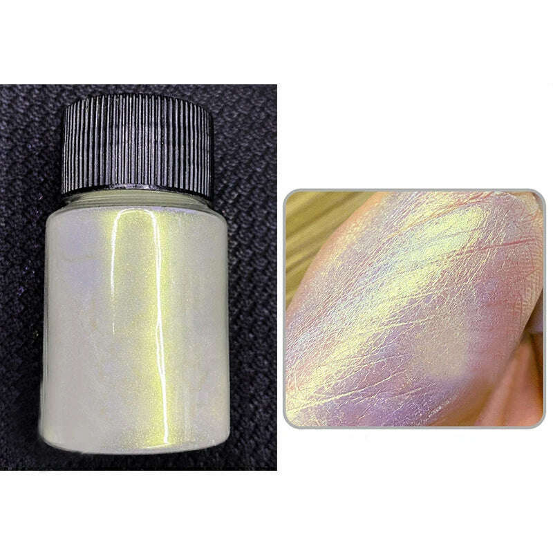 Ice Muscle Aurora Neon Glitter Mirror Nail Powder Pigment Pearl Nail Art Glitter Dust Chrome Aurora Blue Manicure Holographic